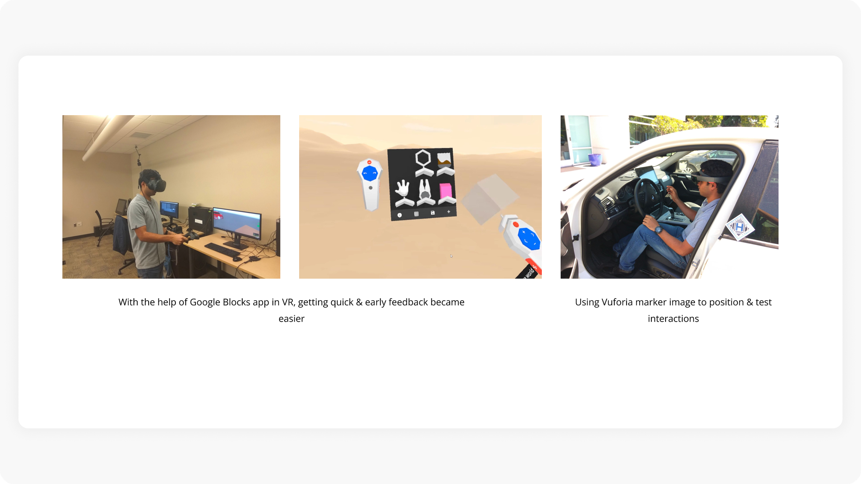Feedback using VR